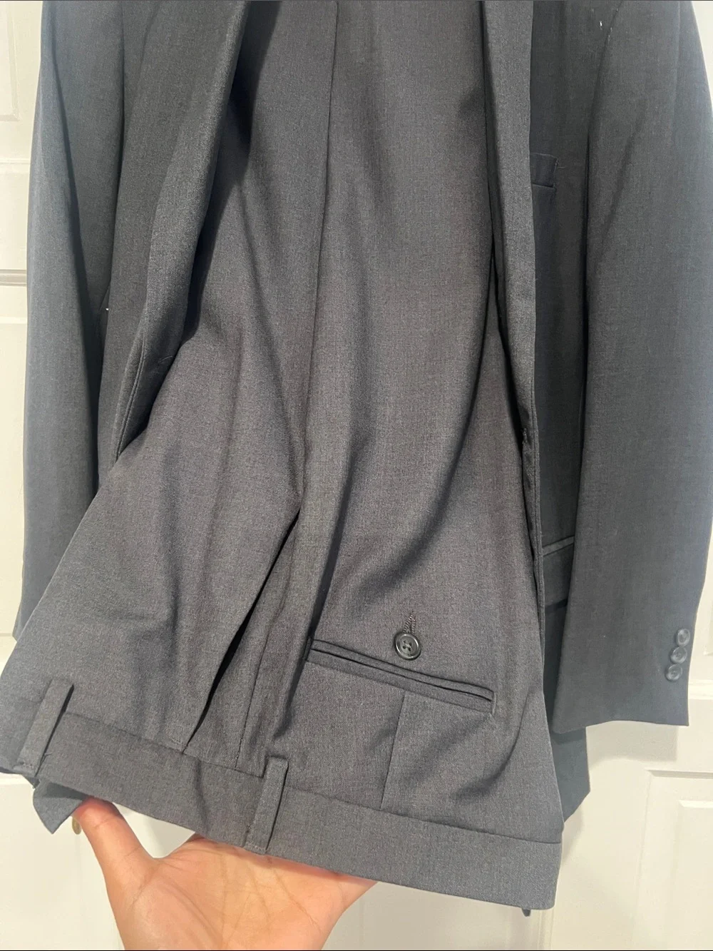 Classic Boys Dark Gray Two-Button suit
